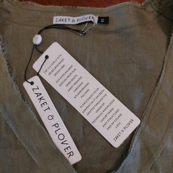 NWT Zaket & Plover 100% Linen Shirt - Picture 6 of 13